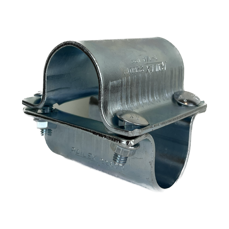 Steel 4-way cross-brace clamp designed for the Continuous Slick Rail. It allows the connection of two 3/4